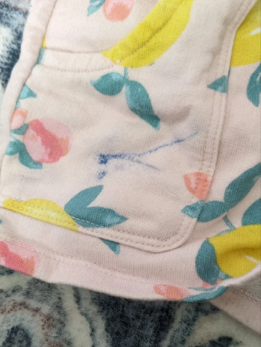 OshKosh B'gosh Coral Pink Tank & Pastel Fruit Print Shorts Set